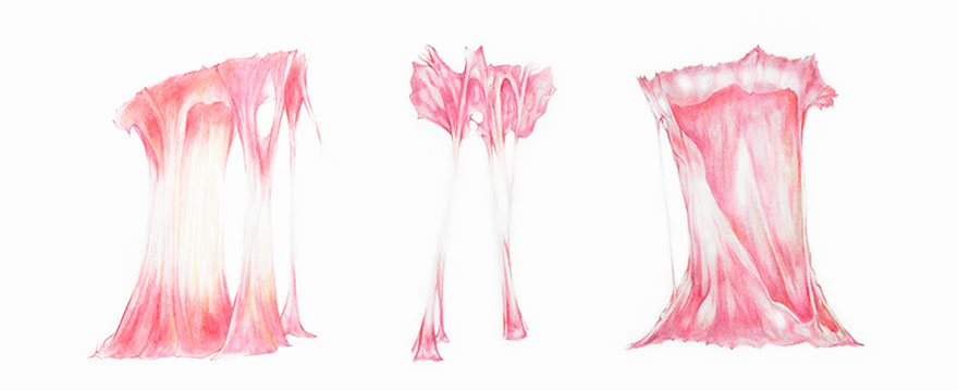 gum colored pencil drawing