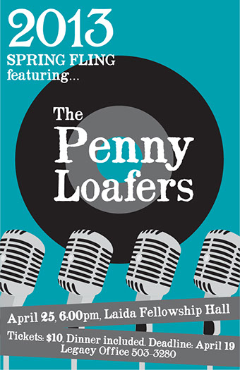 poster design for Annual Spring Fling event put on by the Legacy Ministry of First Baptist Church of Clarksville, TN